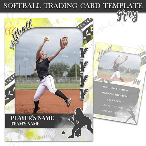 Softball TC Stitches- Gray