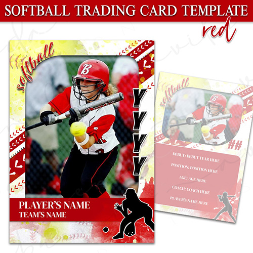 Softball TC Stitches- Red