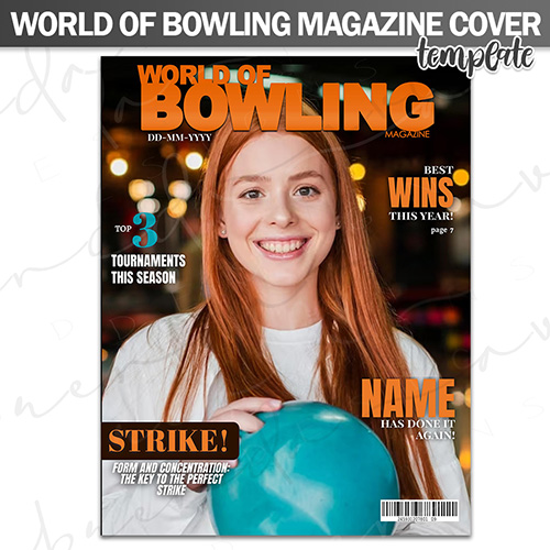 World of Bowling Magazine Cover Template